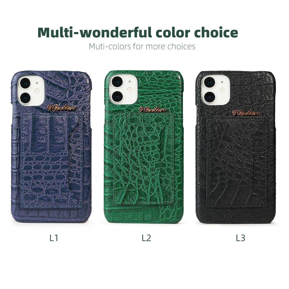 

The Saddle and Luxury Leather Mobile Phone Case with Credit Card Holder Wallet Cover For iPhone 11