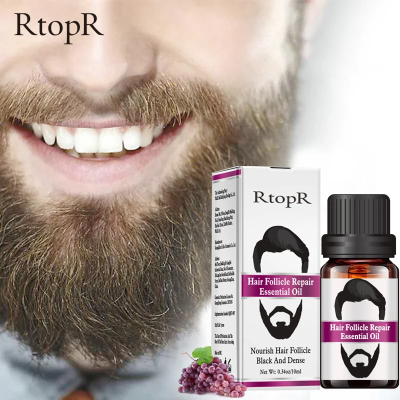 

RtopR Hair Follicle Repair Oil Men Styling Moustache Oil Hair Growth Of Beard Body Hair Eyebrow Care Moisturizing Smoothing 10ml