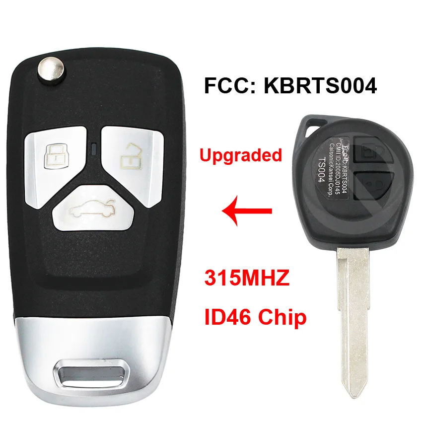 Обновленный дистанционный ключ 315 МГц ID46 чип FCC: KBRTS004 для Suzuki Swift SX4 Alto Vitara Ignis Jimny