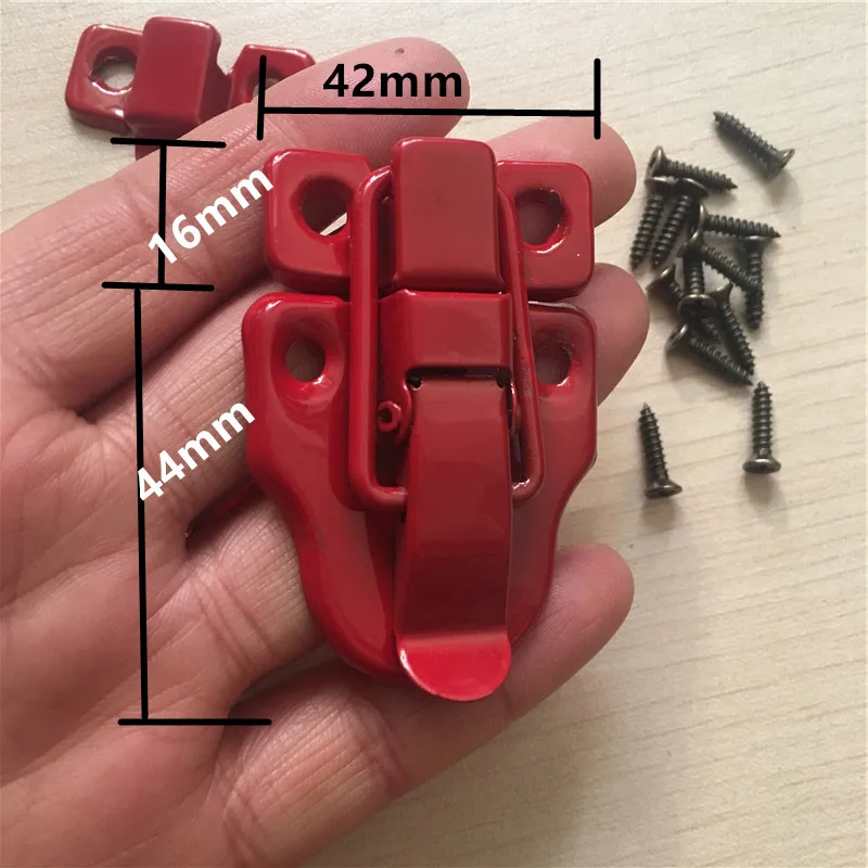 10 шт. старинный Красный Железный Замок антикварная деревянная коробка чемодан