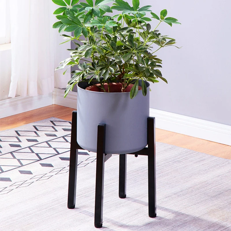 

Metal Plant Stand Indoor with Adjustable Width Fits 20.5 to 28.5 cm Pots,Mid-Century Flower Holder for Corner Display