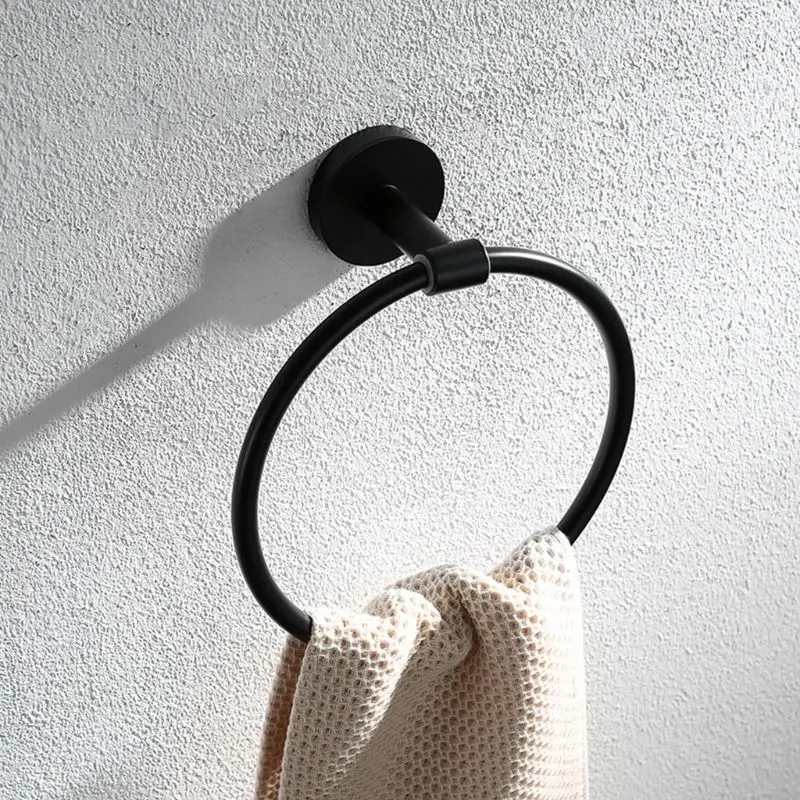 

Bath Towel Holder Hand Towel Ring Hanging Towel Hanger Bathroom Accessories Hote