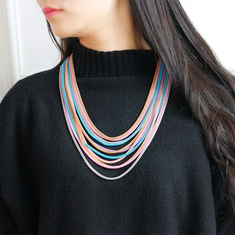 Women Necklace 2021 New Fashion Bohemian Multi-layer Beaded Vintage Long Necklaces &amp Pendants Jewelry Accessories | Украшения и