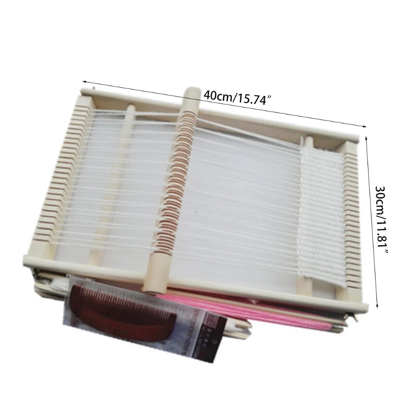 

Mini Kids Wooden Weaving Loom Kit Handheld Knitting Machine for Kids Children