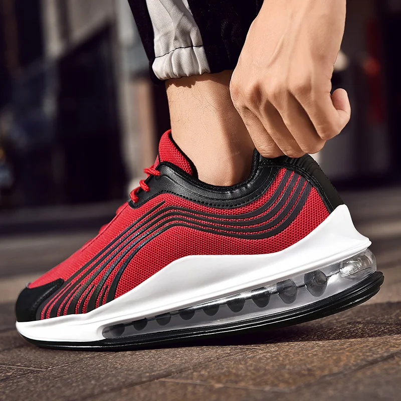 

Leisure Shoes Solid White Fashion Knitting Casual Shoes Men Sport Mens Trainers Man Sports For Men's Sneakers