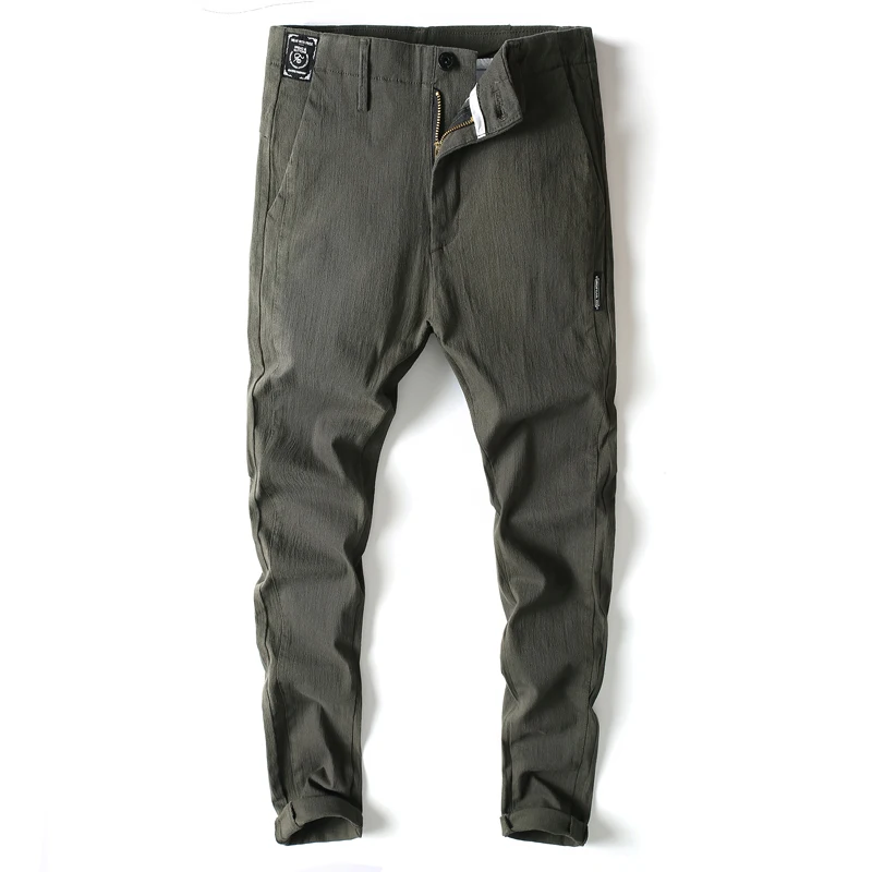 Мужские брюки 2018 новый дизайн повседневные хлопковые облегающие прямые модные
