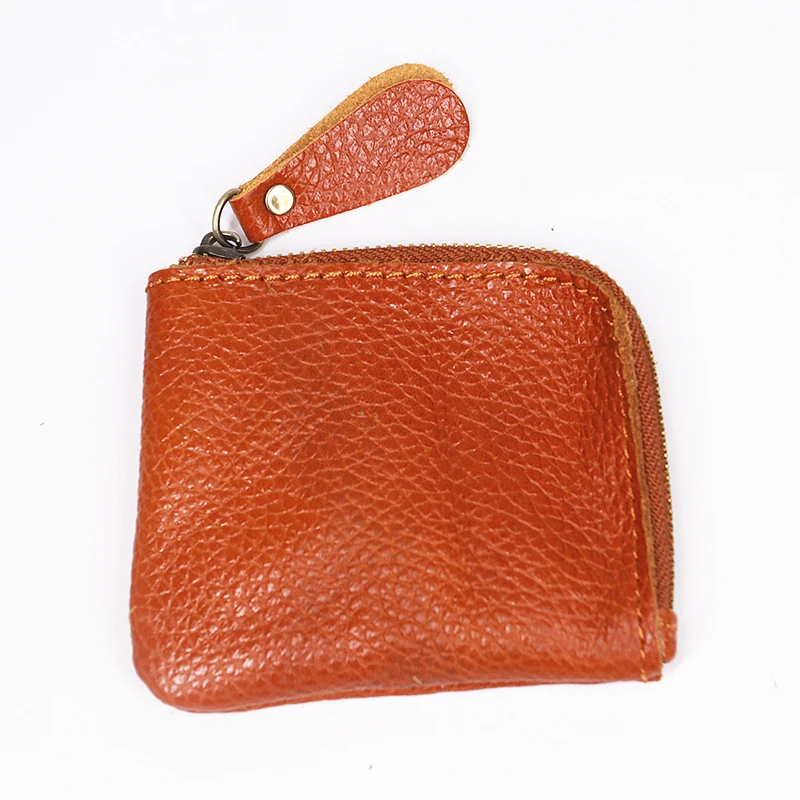 100% Натуральная Кожаная Монетница для Мужчин и Женщин, Винтажный Маленький Мини Короткий Застежка-Молния Монетный Мешок, Держатель Карт, Тонкий Кошелек Мужской Женский.