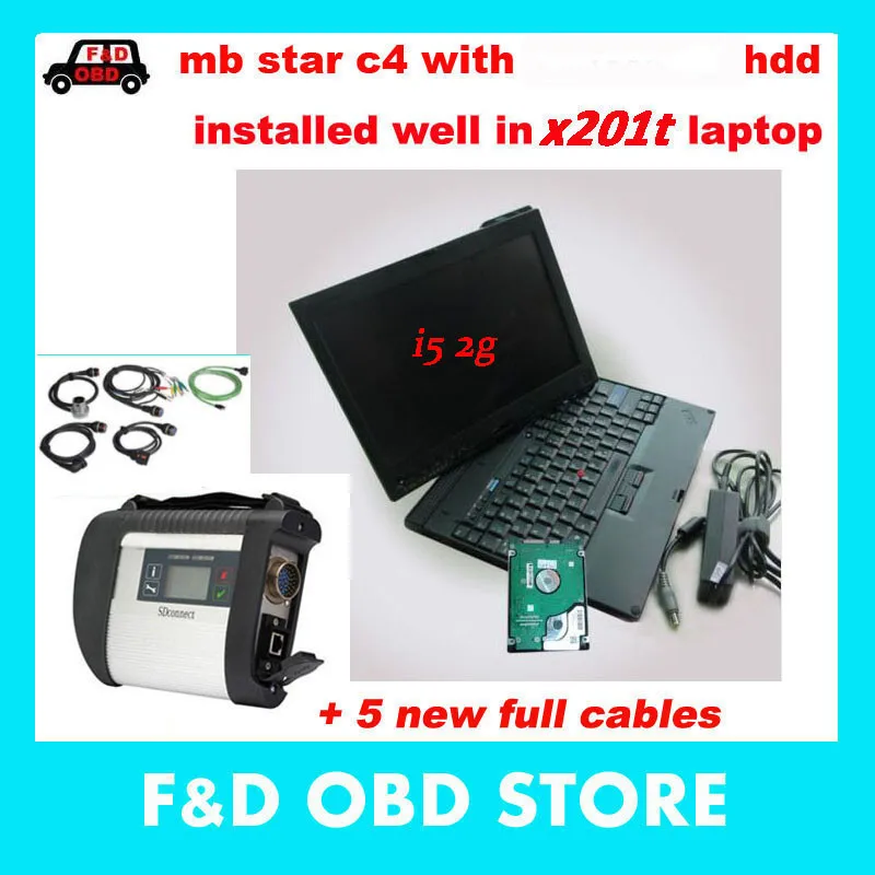 Новый sd Подключение Compact 4 + hdd для mb star c4 320g программное обеспечение Хорошо