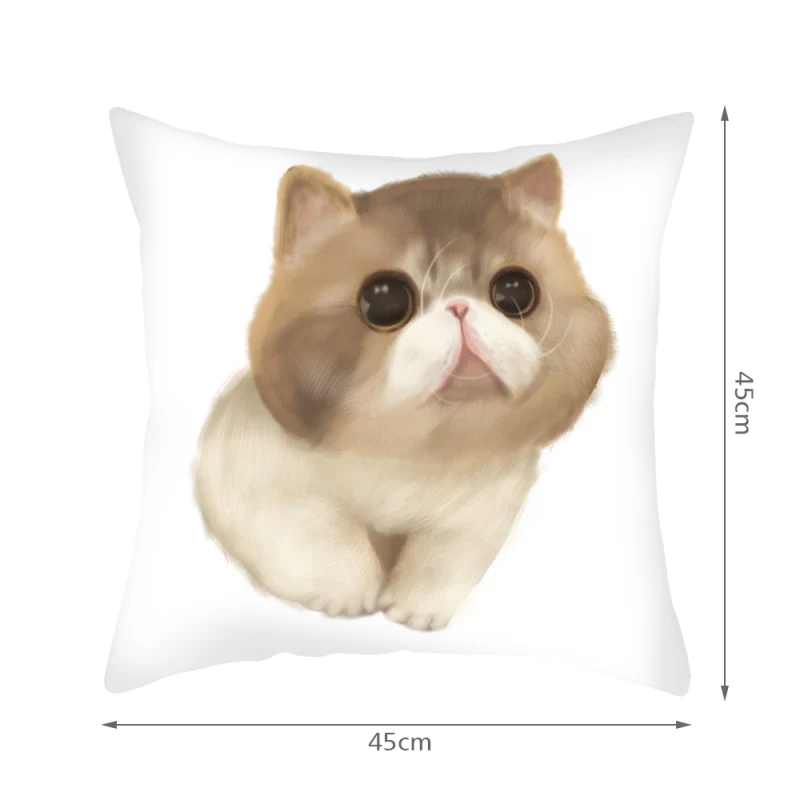 

Cartoon Cute Animal Printed Pillowcase Decorative Square Throw Pillow Case Home Decor Couch Cushion Cover for Sofa Seat 45x45cm