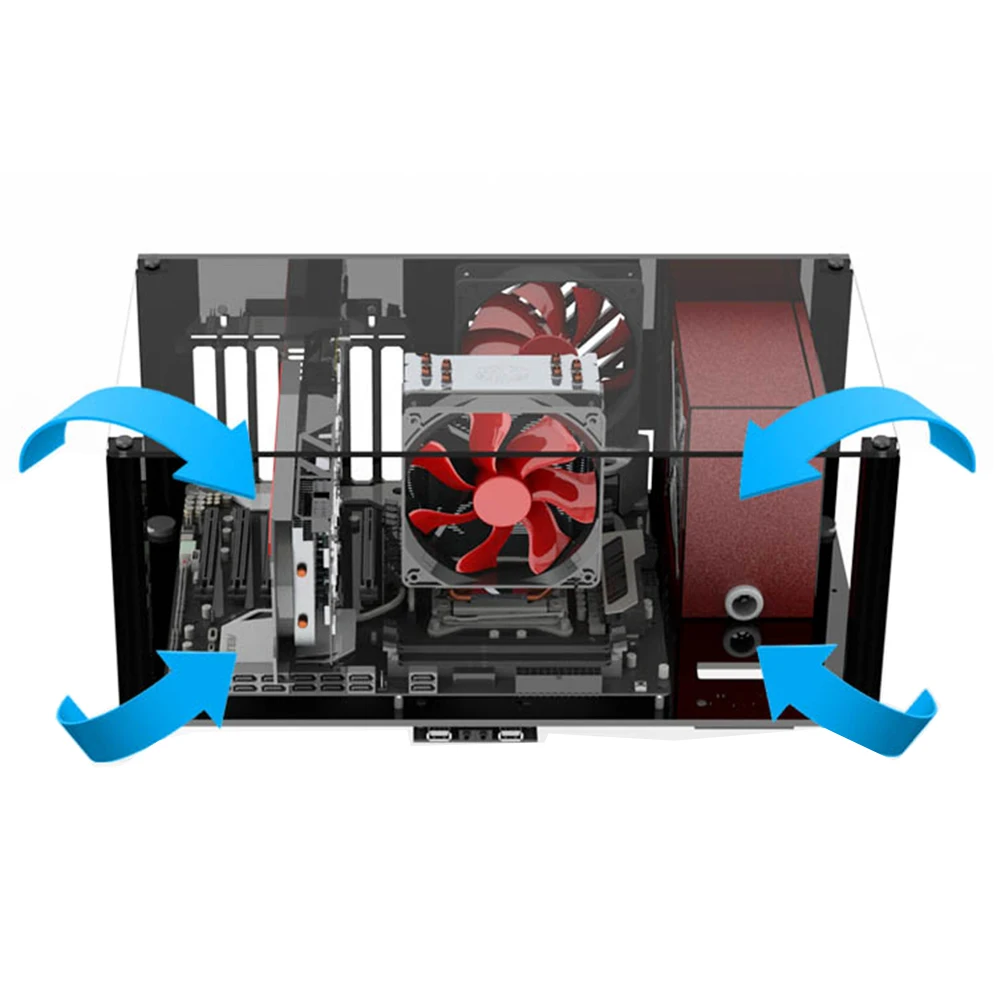 Чехол для компьютера из акрила MATX прозрачный чехол ПК|Корпуса компьютеров| |