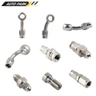 AN3 10 мм Нержавеющая сталь Банджо глаз тормоза PTFE шланг фитингшланг наконечники адаптер для автомобиля мотоцикла 0 градусов28 градусов