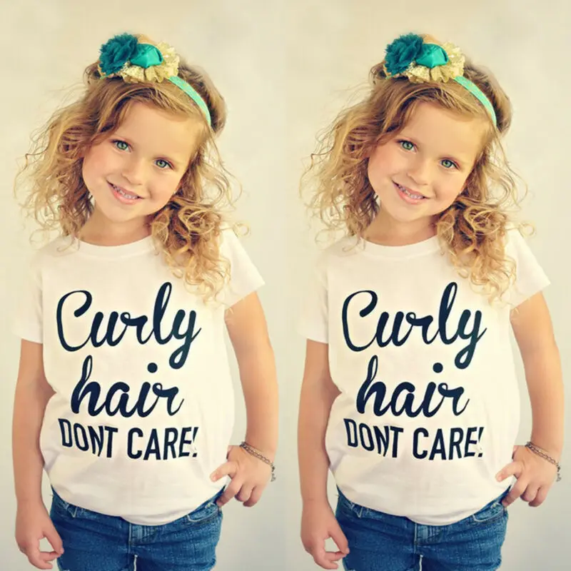 2020 новые модные летние хлопковые Свободные топы для маленьких девочек футболка