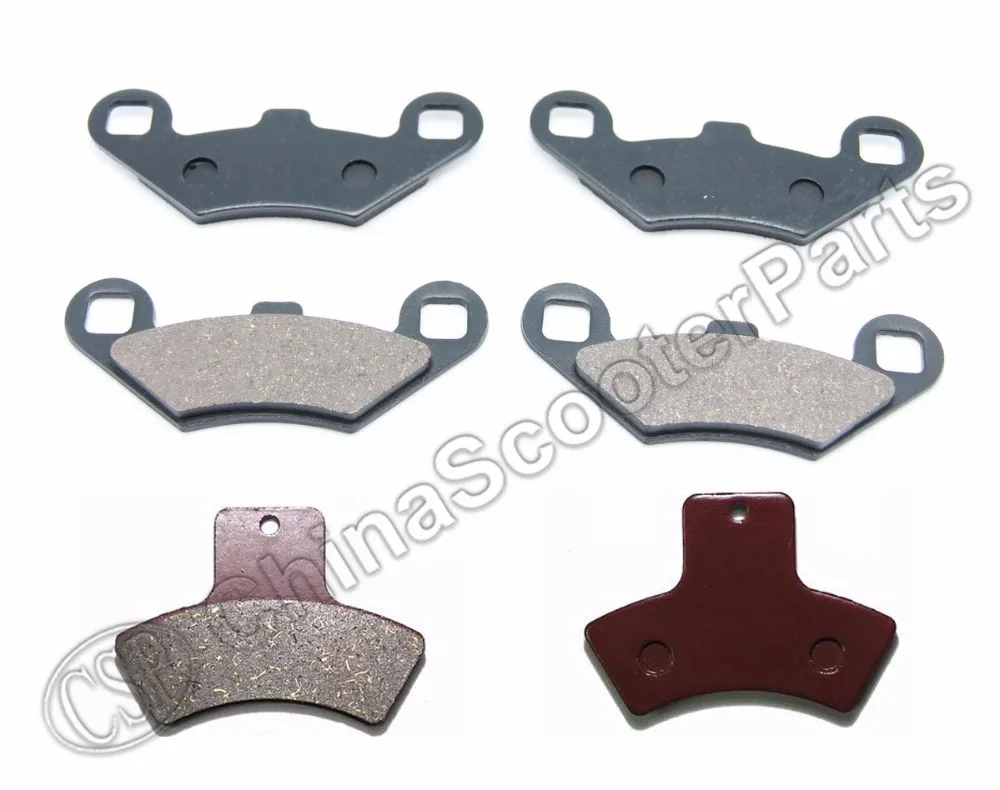3 пары полуметаллические передние и задние тормозные колодки без асбеста для Polaris
