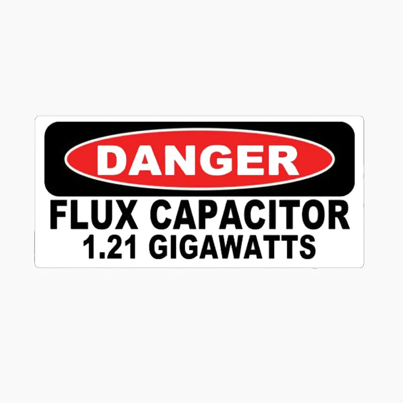 

Interesting DANGER FLUX CAPACITOR Car Stickers Decals Waterproof Windshield Decals PVC 7cm X 16cm