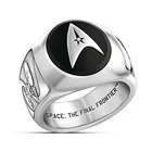 Модное изысканное кольцо SilveryStar Trek, мужская бижутерия в стиле панк, Размер 7-14