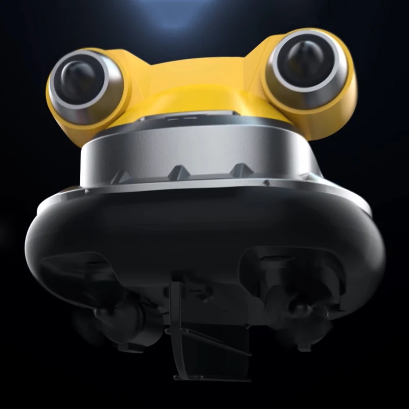 Мини RC лодка 2-в-1 - амфибия для пульта дистанционного управления, вертолет на воздушной подушке, скоростная лодка 2,4 ГГц, игрушки для детей СИНИЙ ЖЕЛТЫЙ.