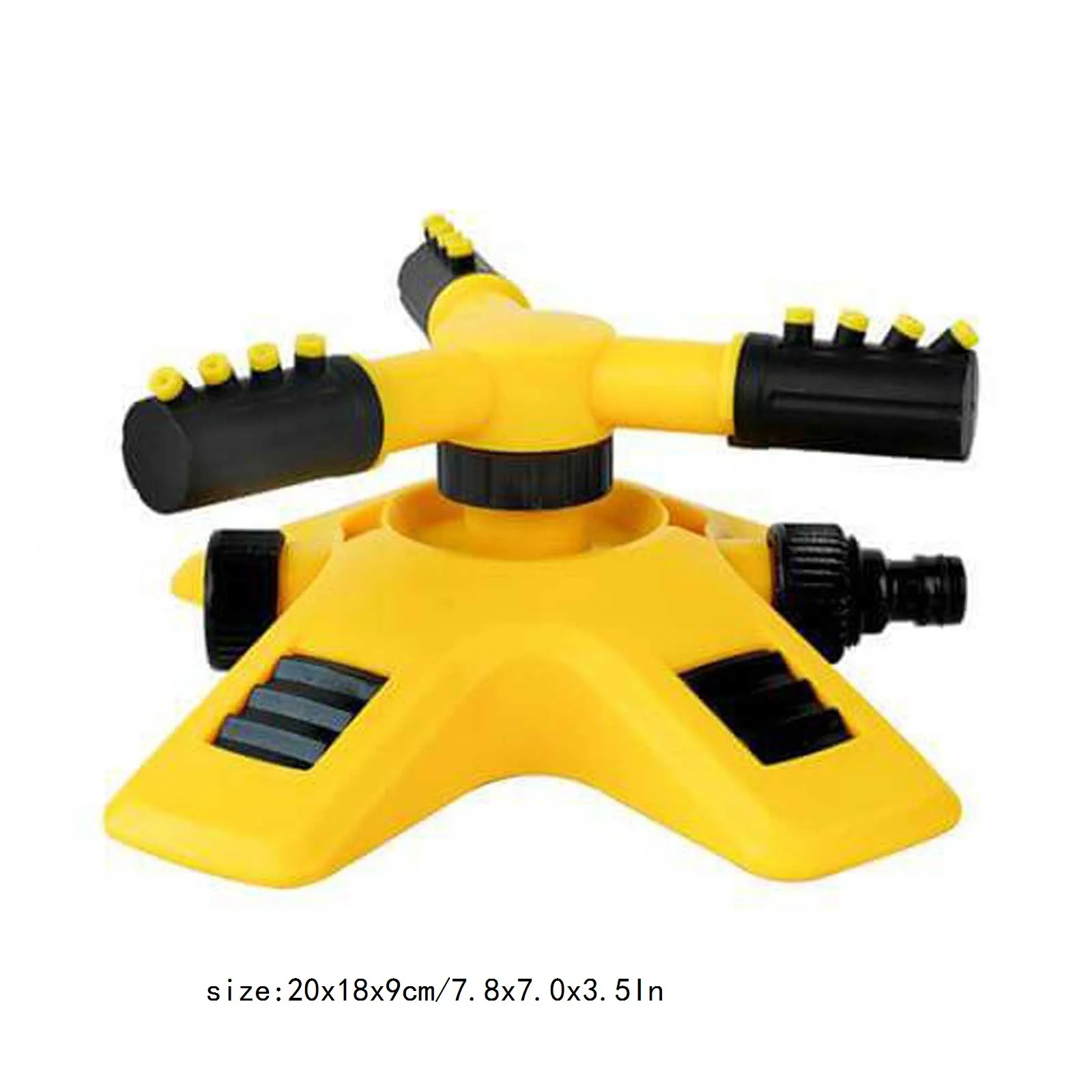 

Garden Sprinkler 360 Automatic Rotating Portable Lawn Sprinkler 3 Arm Nozzle