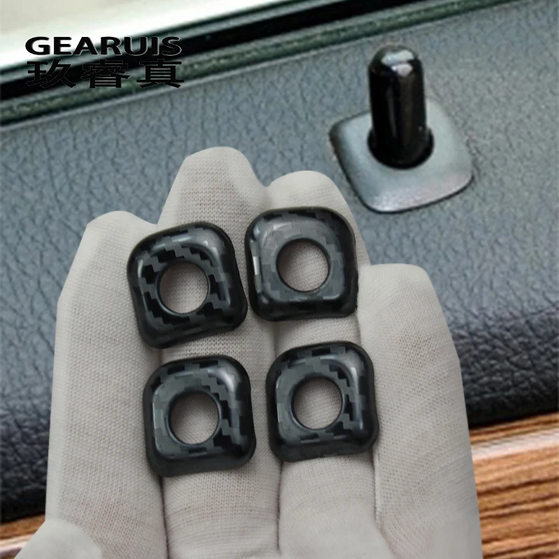 

Автомобильная дверная защелка из углеродного волокна, подъемная дверная булавка, блестки, стикер для стайлинга, отделка для BMW 5 серии F10 F18, к...