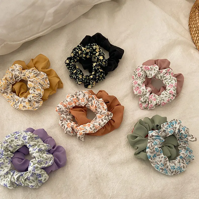 

2pcs/lot Stripes And Dots Elastic Scrunchies New Hot Ponytail Holder Hairband Hair Rope Tie Fashion Stipe For Women Girls