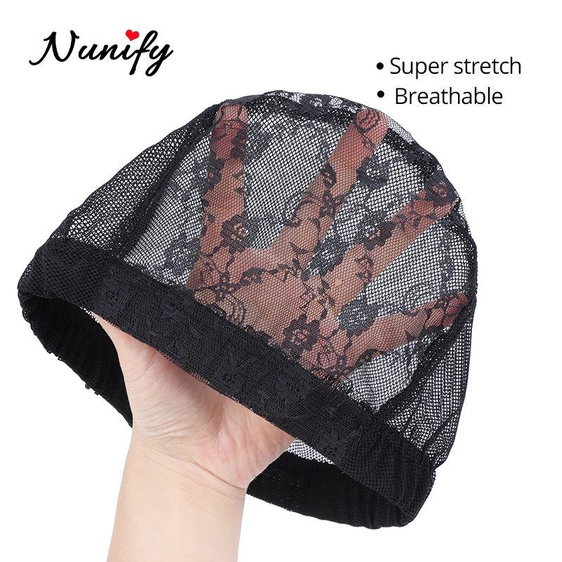 Nunify 1Pcs/Lot U Parting Wig Cap For Making Wigs With Free Size Strap On The Back Weaving Ventilation Hair Net Black | Шиньоны и