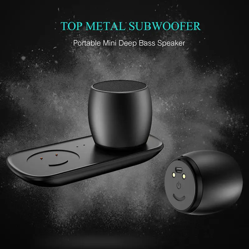 Продвижение Беспроводная металлическая bluetooth колонка мини стереоколонка Twins с