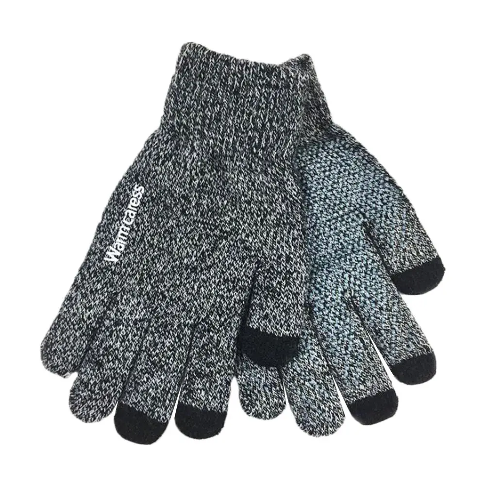 

Зимние лыжные перчатки для мужчин и женщин, детские противоскользящие перчатки с сенсорным экраном, трикотажные спортивные ветрозащитные ...