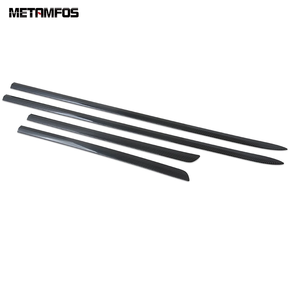 Полоса боковой двери из углеродного волокна для Tesla Model 3 2018-2021 юбки кузова