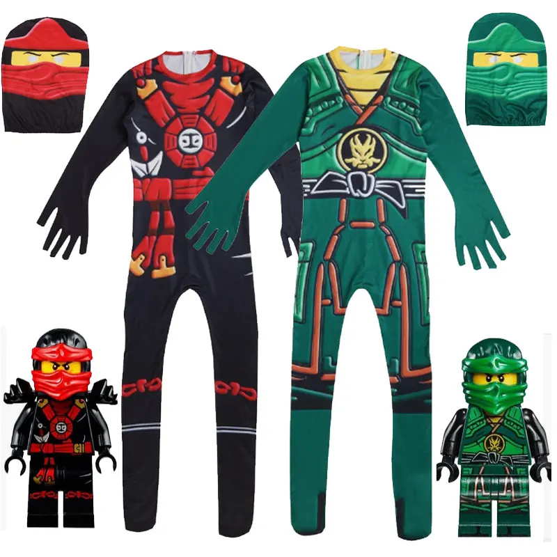 Фантом костюм для косплея ниндзя Хэллоуин Лего герой мальчик и девочка вечерние