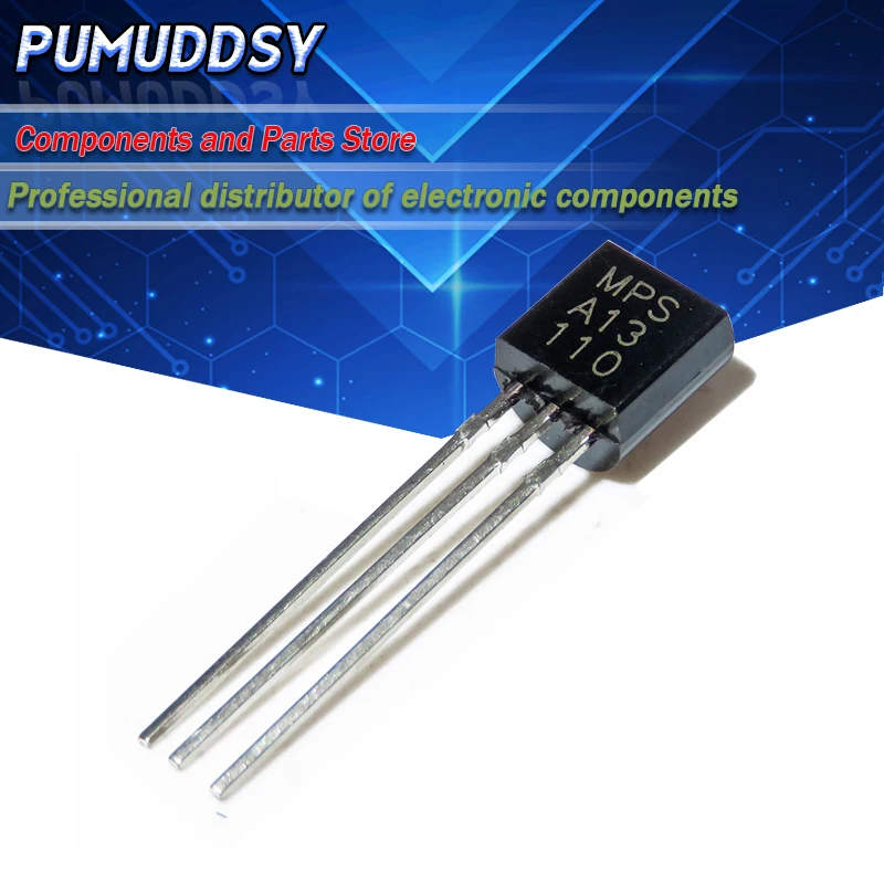 100 шт. MPSA13 A13 TO 92 Дарлингтона 500mA 30V Силовые транзисторы NPN IC|Интегральные схемы| |