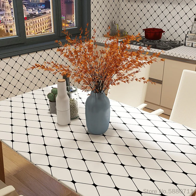 self adhesive kitchen bathroom waterproof wall stickers wallpaper lattice pattern tile stickers black and white lattice wallpape free global shipping