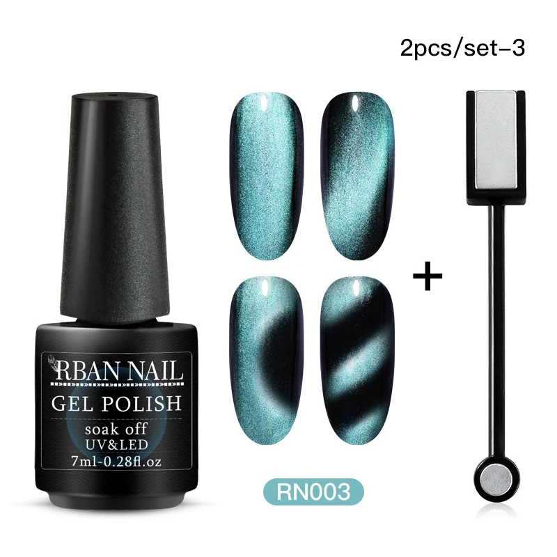 ZH06102 RBAN NAIL 5D/7D Хамелеон для использования с магнитом кошачий глаз Гель-лак для ногтей замачиваемый Гель-лак долговечный лазерный Сияющий УФ светодиодный лак для ногтей - Цвет: ZH06102