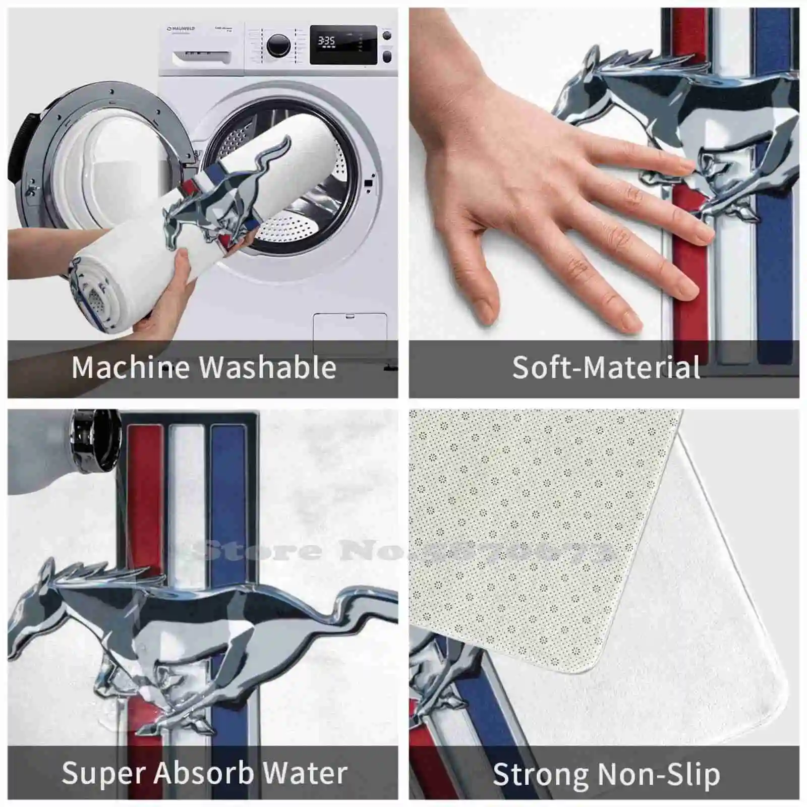 Бестселлер логотип 3D товары для дома коврик ног машины американский простой