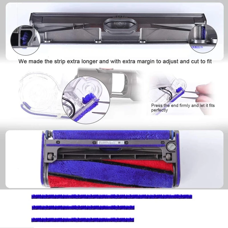 Запасная нижняя полоса фетровая для пылесоса Dyson V6 V7 V8 V10 V11 аксессуары головки |