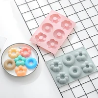 6 cavity 3 sets of different shapes donut baking tray non stick mold diy biscuit jelly chocolate mold baking dessert cake mold