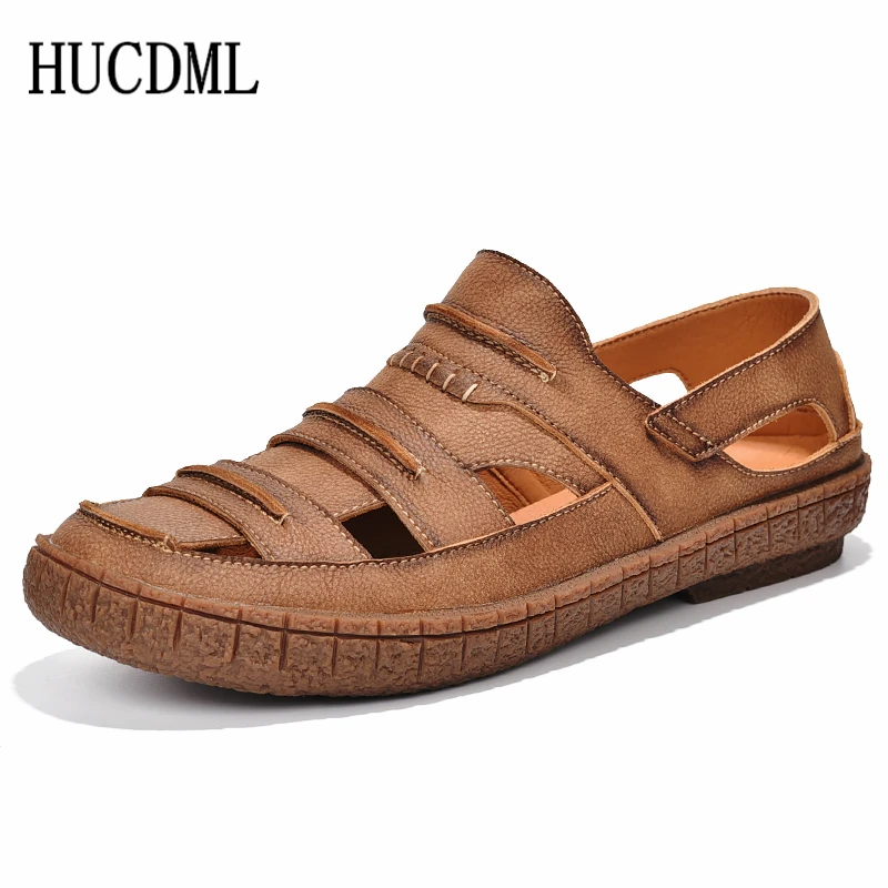 Туфли мужские из бычьей кожи дышащие Нескользящие перфорированные лоферы