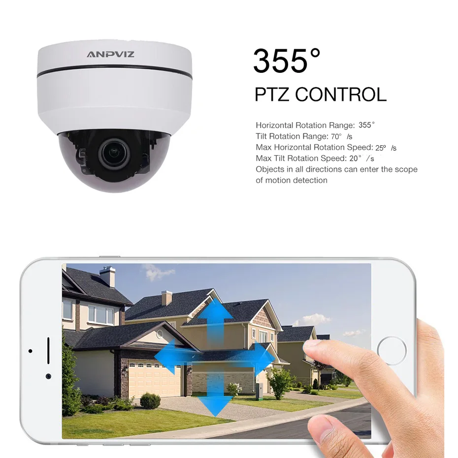 Hikvision совместимый 5MP мини-Купол PTZ ip-камера 4X Zoom 2,8-12 мм Наружная 45 м IR CCTV видеонаблюдение Камера Безопасности s