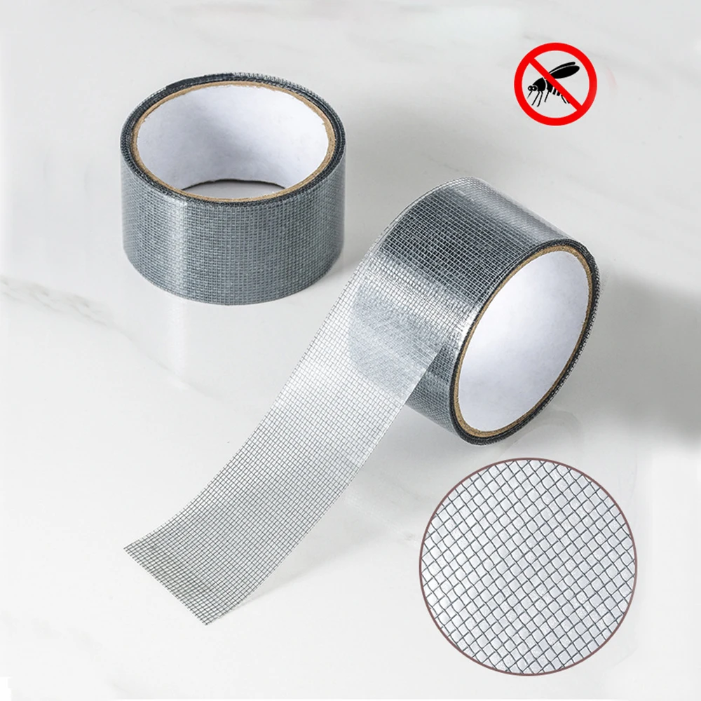 

5*200cm Self-adhesive Screen Repair Patch Tape Window Door Screen Home Anti Mosquito Fly Bug Net Mesh Broken Holes Repair Patch