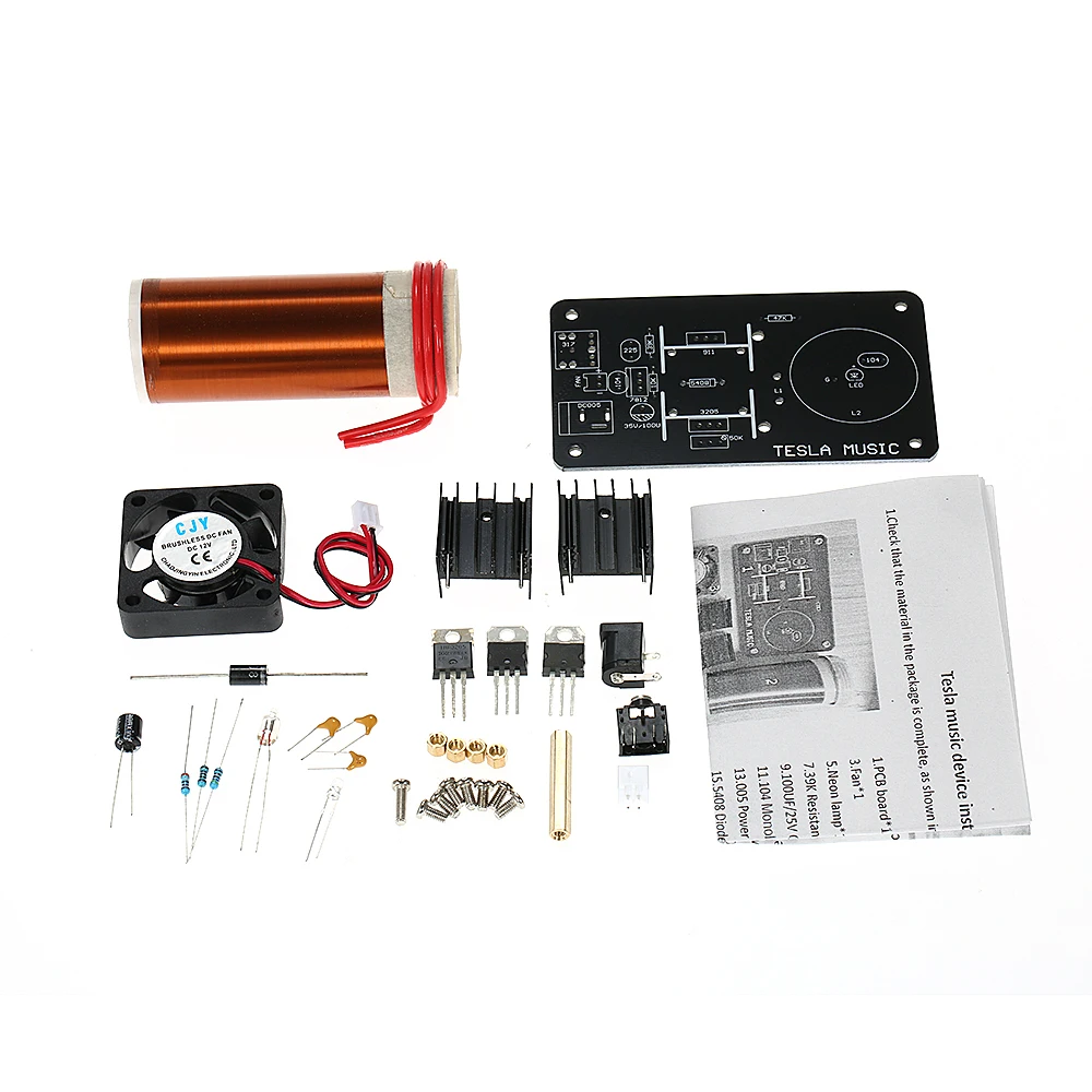DIY Driver Board Music Tesla Coil Plasma Loudspeaker Kit Set Wireless Transmission Experiment Model |