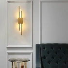 Современная стильная настенная Светодиодная лампа из бронзы, золотого и черного цветов, лампа для гостиной, коридора, спальни, светильник