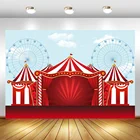 MOCSICKA цирк день рождения фон красный шатер карнавал фотография фоны колесо обозрения Дети День Рождения Вечеринка фото фон