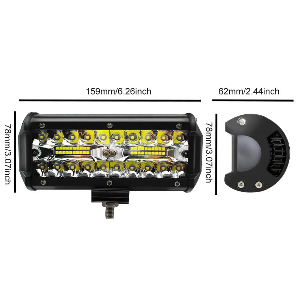 

7 Inch 400W 40-LED Work Light Bar Flood Spot Beam Off-road SUV Driving Fog Lamp