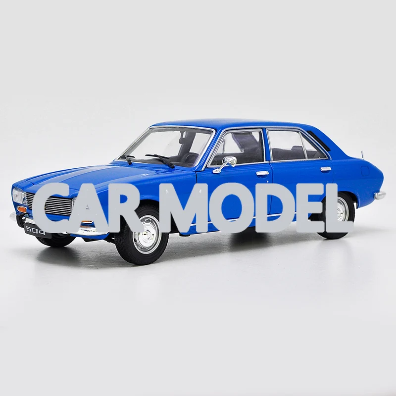 Синий 1:18 Масштаб сплава игрушечных транспортных средств 1975 biaozhi 504 автомобиль модель детских игрушечных автомобилей авторизованный игрушки для детей - Цвет: Синий