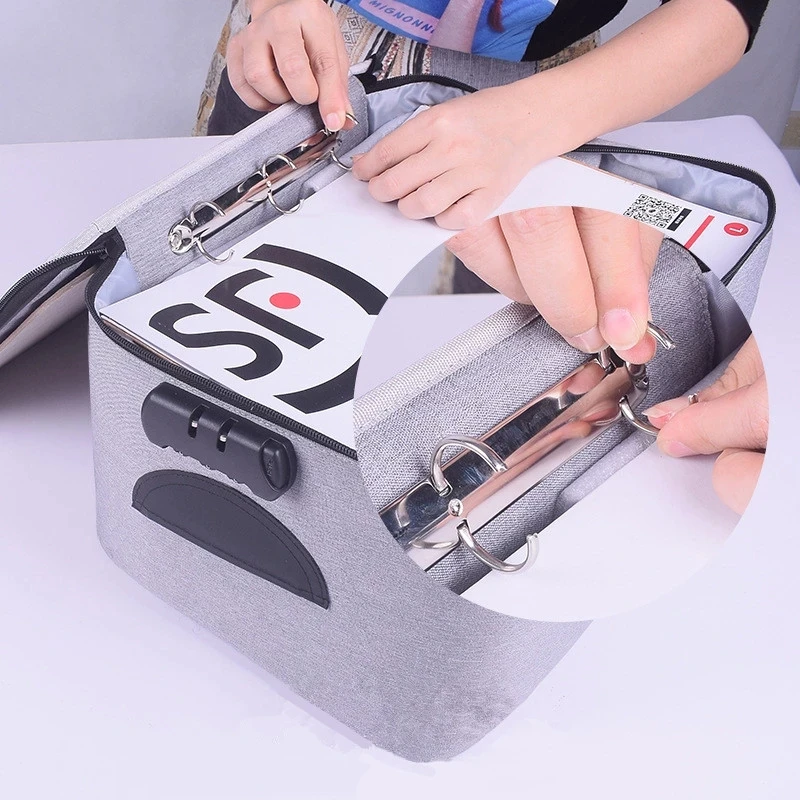 Heighten Multifunction Briefcase Office High Capacity Waterproof Document Material Storage Bag Travel  Organize Pouch Accessorie