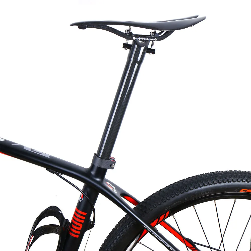 

Full 3K Carbon Fiber Seat Post Bike Seatpost Road/Mtb Bicycle Seatposts 135g Titanium screws 27.2 30.8 31.6mm*300 350 400mm
