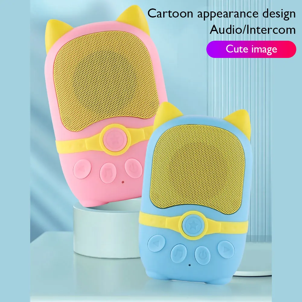 

2pcs Walkie Talkie for Kids 5.0 Handheld Cartoon Cat Ear Intercom Radio Toys for Boys Girls Interactive Toys Gift