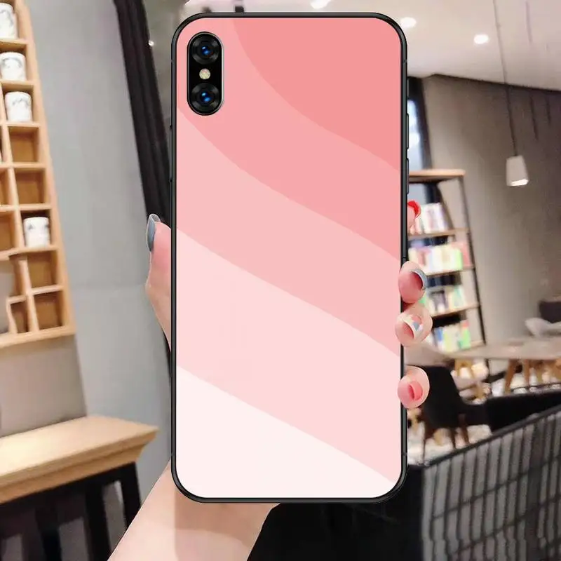 

Gradient Tempered Phone Case For Black-Iphone 5 5s se 6 6s 7 8 11 12 X Xs Xr Pro Plus Max Mini Cover