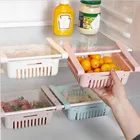 Ящик для кухонного холодильника, ящик для хранения, Регулируемая Пластиковая Полка для холодильника, морозильной камеры, выдвижная коробка для хранения
