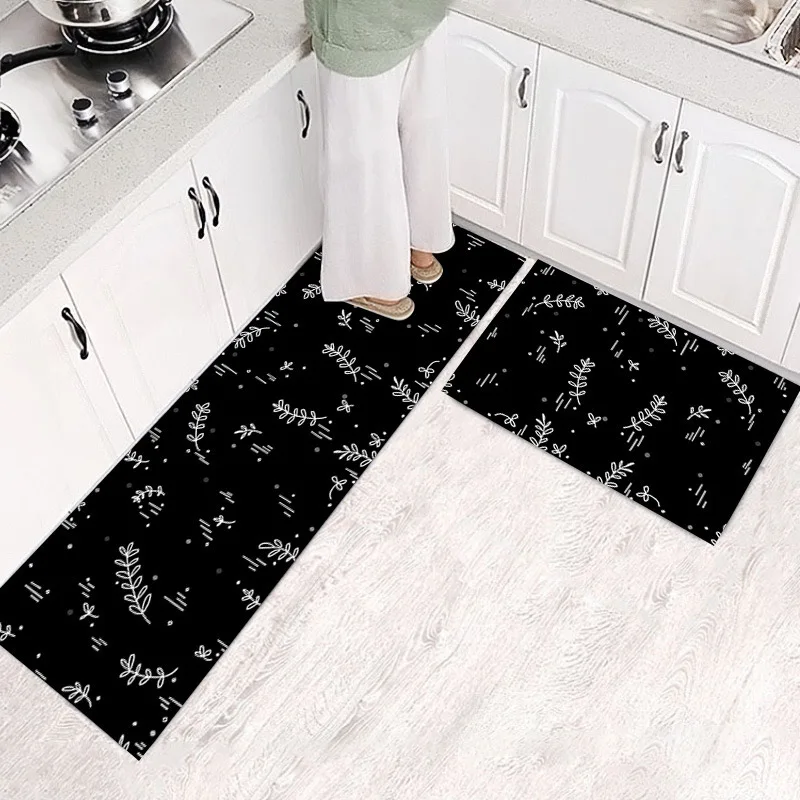 

Classic Long Kitchen Mat Bath Carpet Home Entrance Doormat Absorbent Bedroom Living Room Floor Modern Life