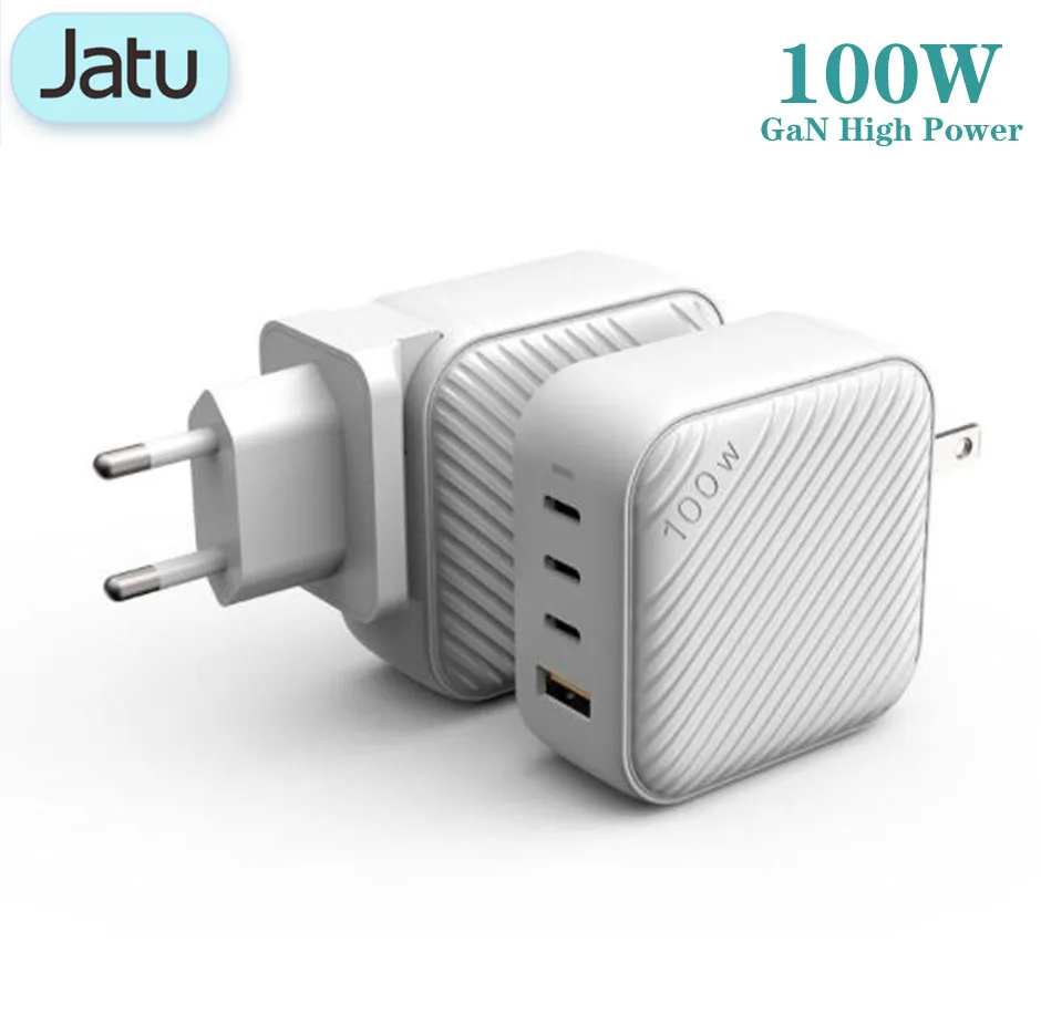 

Mini 4port 100W GaN USB C Wall Charger,Type-C PD 100W PPS 45W For Laptops MacBook iPhone Samsung, QC3.0/SCP For Huawei Xiaomi