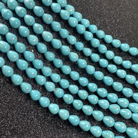 stone beads blue turquoises drop shape loose isolation beads semi finished for jewelry making diy necklace bracelet accessories